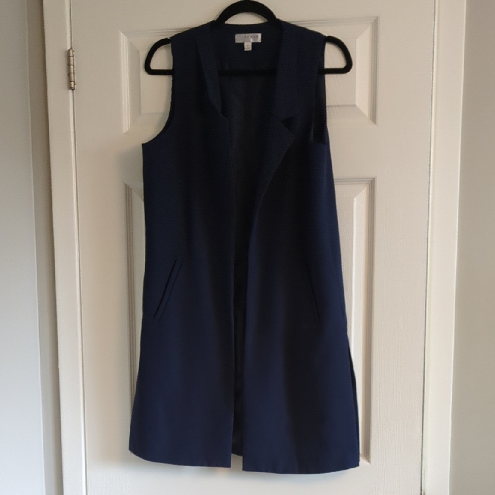 Kenar Sleeveless Longline Blazer